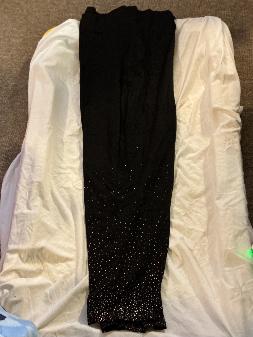 Black Women's Leggings with GLITTER Detail